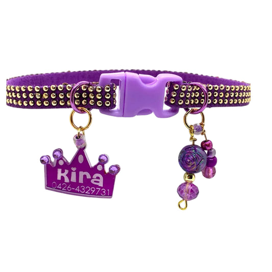 Purple Collar with Gold Inlays