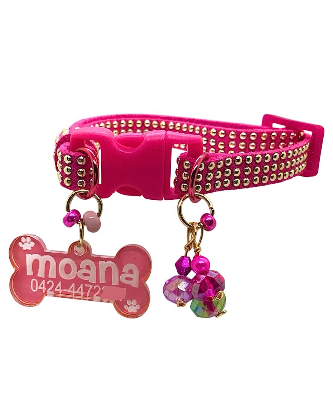 Fuchsia Collar with Gold Inlays