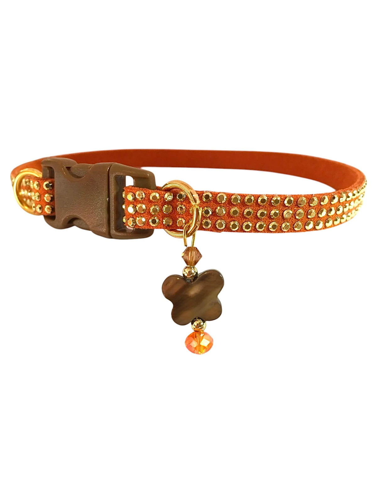 Orange Collar with Gold Inlays