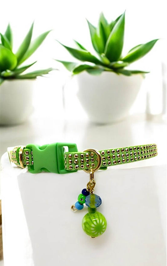Green Collar with Gold Inlays
