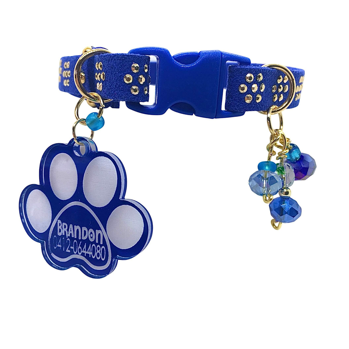 Blue 5pts Collar with Gold Inlays
