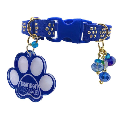 Blue 5pts Collar with Gold Inlays