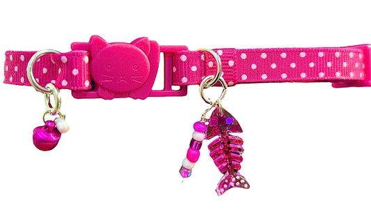 Fuchsia Polka Dots - Standard Collar 02