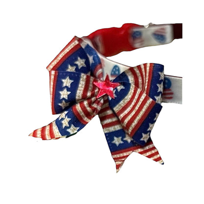 Red, Blue Star & Tripes Dog Bow