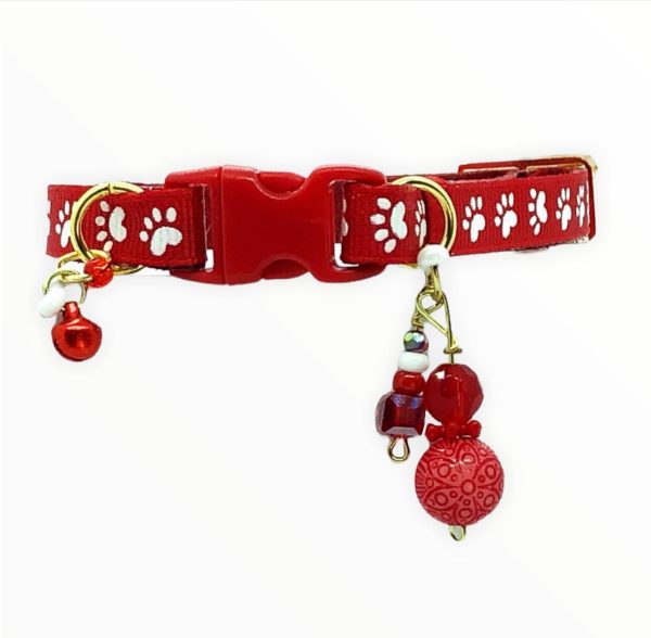 Red Paw Print - Standard Collar - Image 3