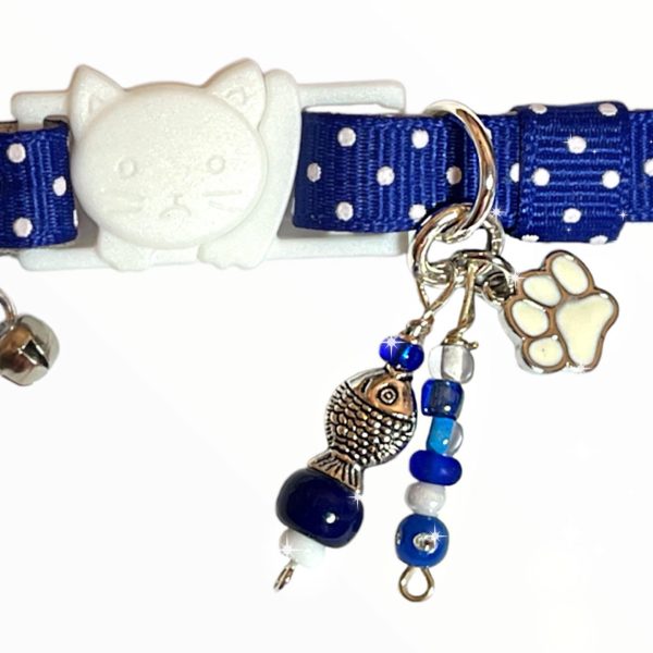 Dark Blue Polka Dots - Standard Collar - Image 2