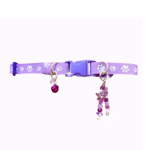 Purple Paw Print - Standard Collar