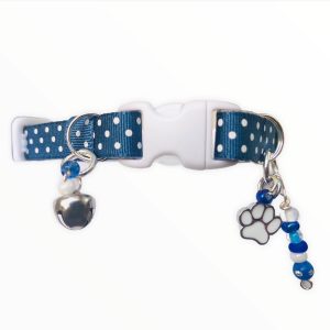 Blue Polka Dots - Standard Collar