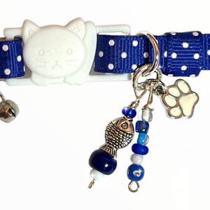Dark Blue Polka Dots - Standard Collar