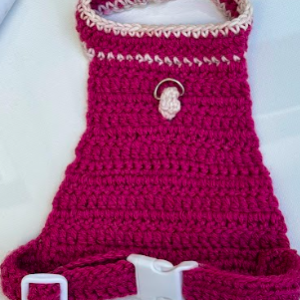 Handwoven Harness - Fuchsia & White