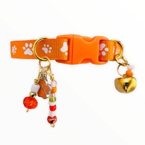 Orange Polka Dots - Standard Collar