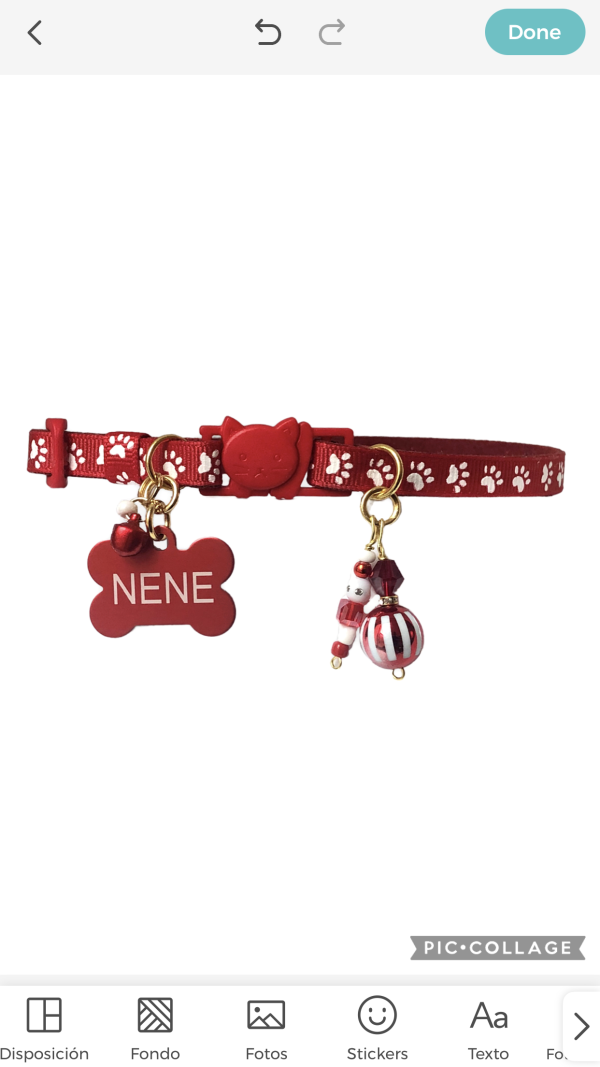 Red Paw Print - Standard Collar - Image 5