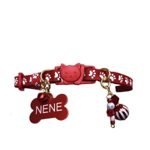 Red Paw Print - Standard Collar