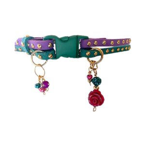 Slim Suede Duo with Gold Studs - Turquoise / Purple