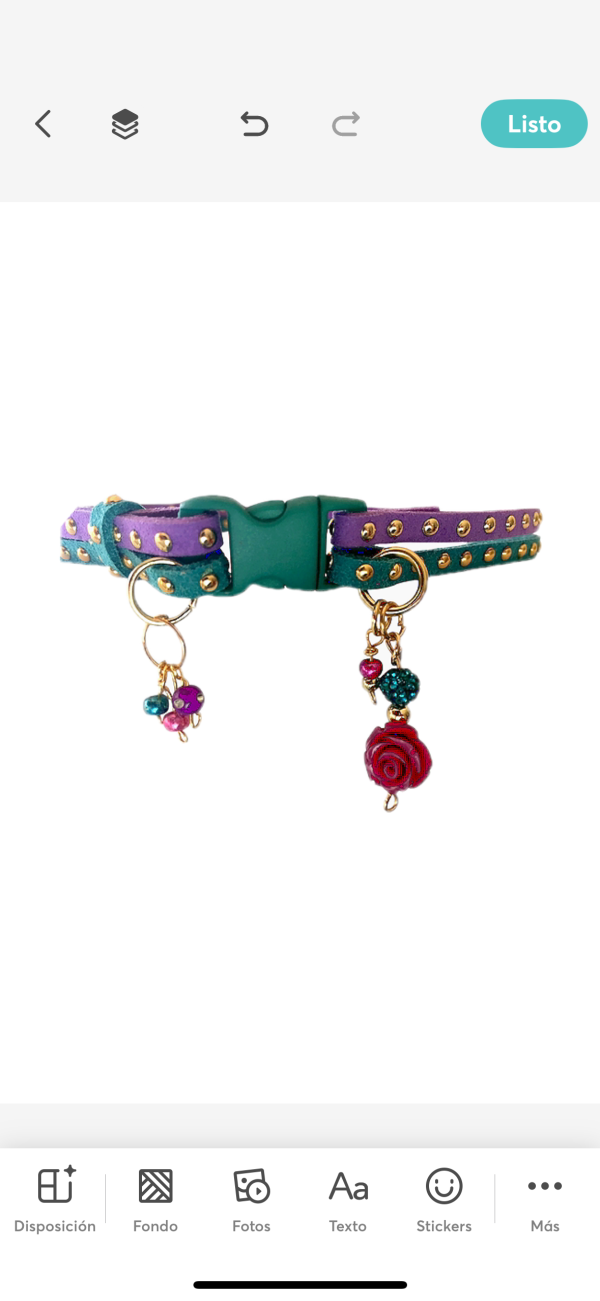Slim Suede Duo with Gold Studs - Turquoise / Purple