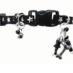 Star Black Collar with Gold Inlays