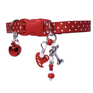 Red Polka Dots - Standard Collar
