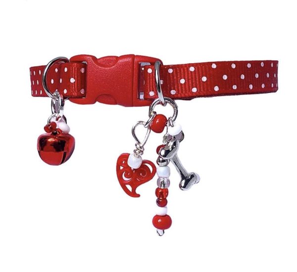 Red Polka Dots - Standard Collar