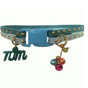 Slim Suede Duo with Gold Studs - Turquoise / Light Blue