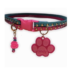 Slim Suede Duo with Gold Studs - Turquoise / Fuchsia