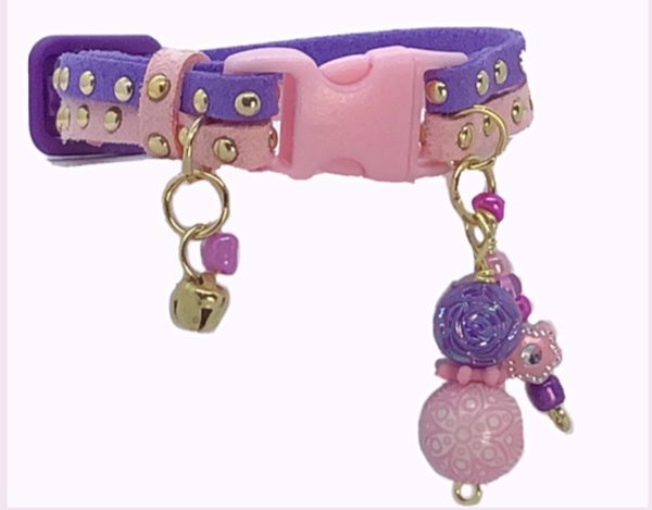 Slim Suede Duo with Gold Studs - Pink / Purple