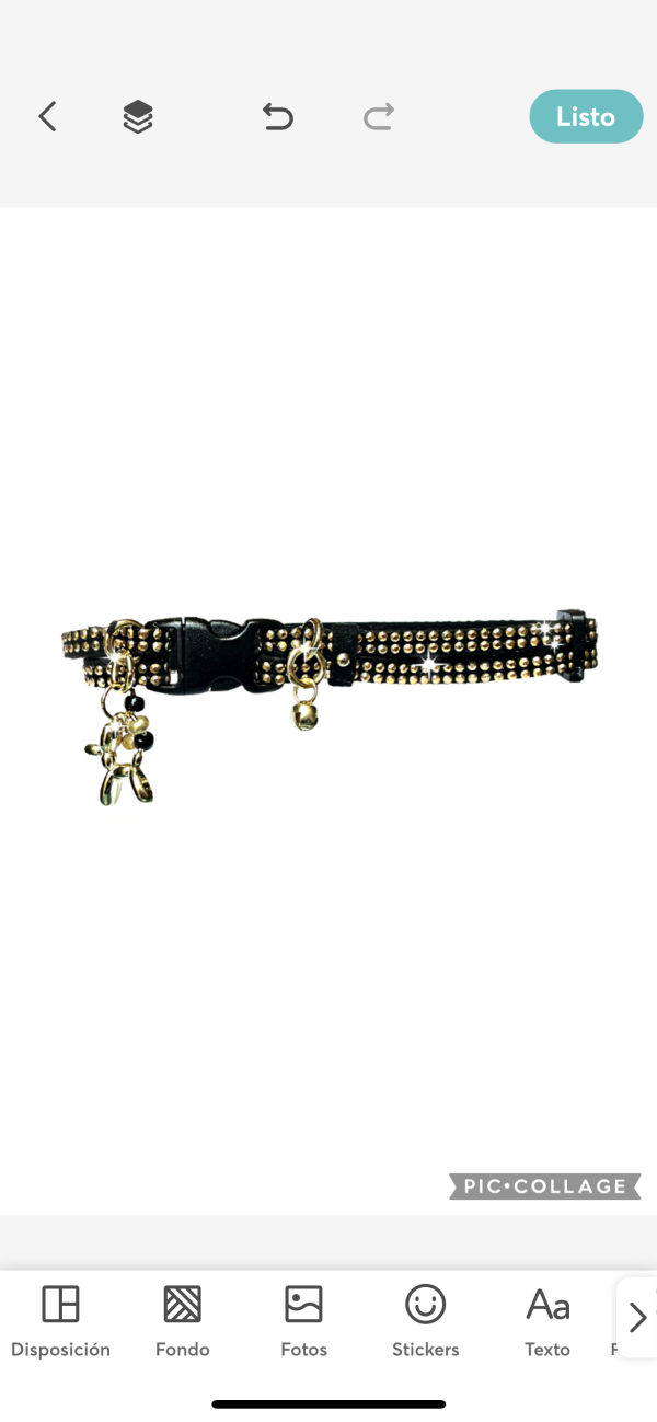 Slim Suede Duo with Gold Studs - Black 01 - Image 2
