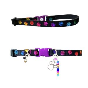 Printed Multicolor Paws - Standard Collar