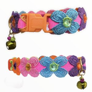Orange Clip Flower - Wide Collar