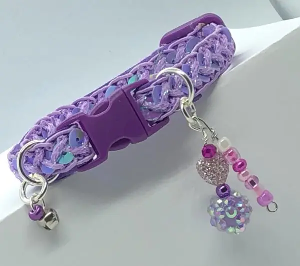 01 Light Purple Sequins Collar