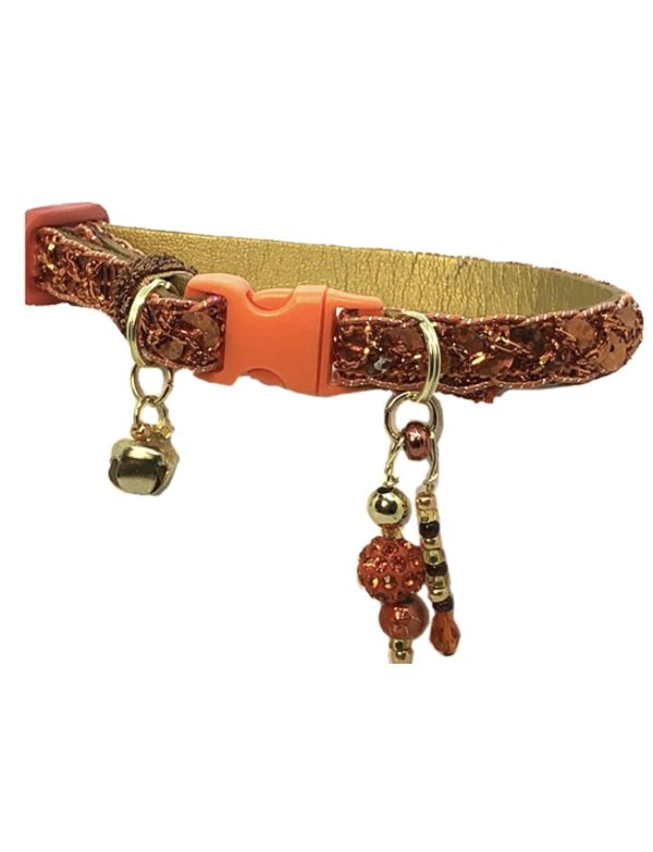 Orange Sequins Collar