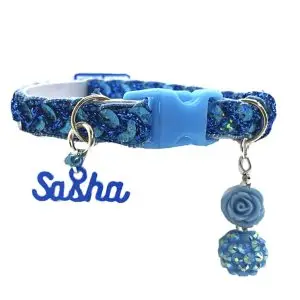 01 Light Blue Sequins Collar