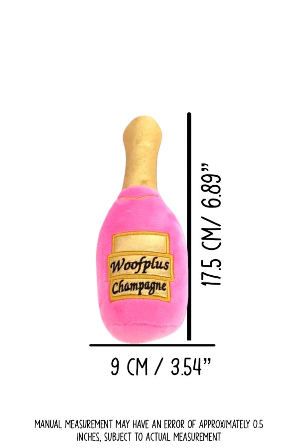 Stuffed Fuchsia Champagne Bottle - Image 4