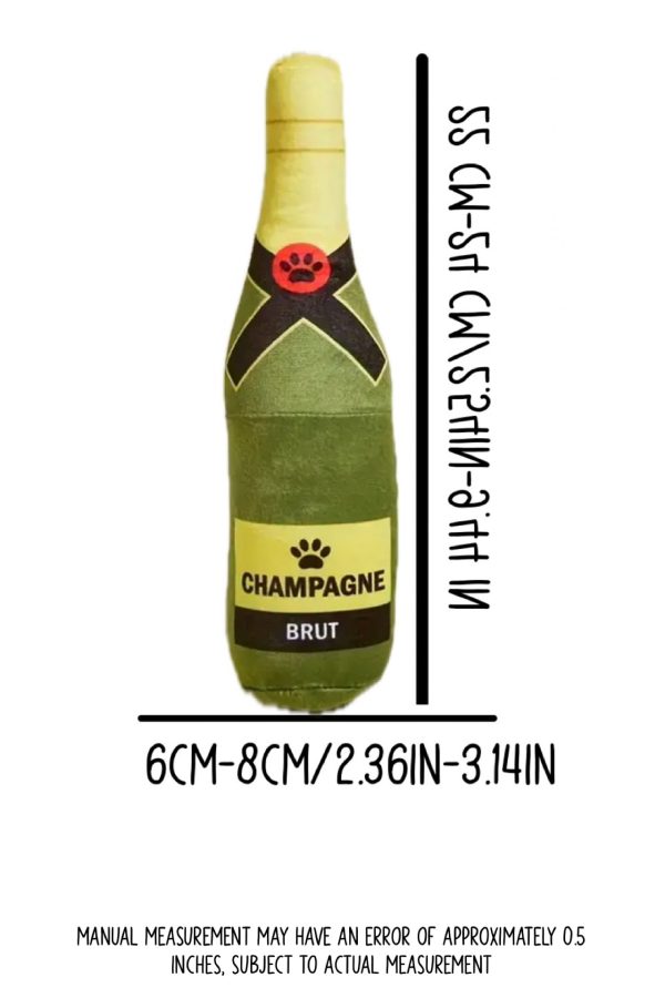 Stuffed Green Champagne Bottle - Image 3