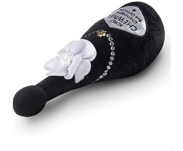 Stuffed Black Champagne Bottle