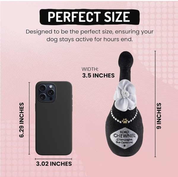 Stuffed Black Champagne Bottle - Image 4