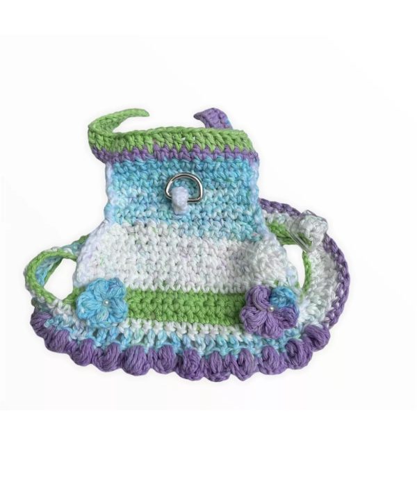 Handwoven Harness - Green, Blue, Purple & White