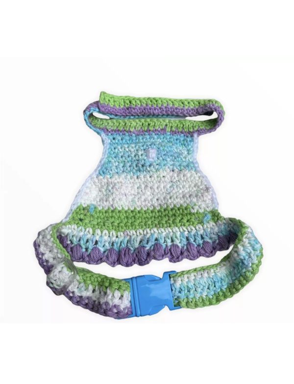 Handwoven Harness - Green, Blue, Purple & White - Image 3