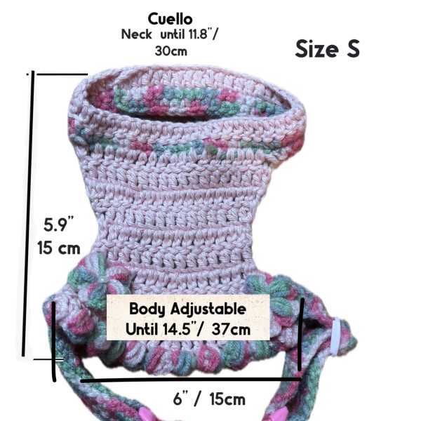 Handwoven Harness - Pink with Flowers - Image 2