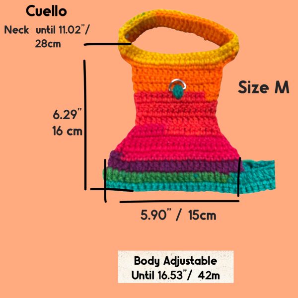 Handwoven Harness - Orange, Green & Yellow - Image 3