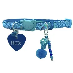 02 Light Blue Sequins Collar