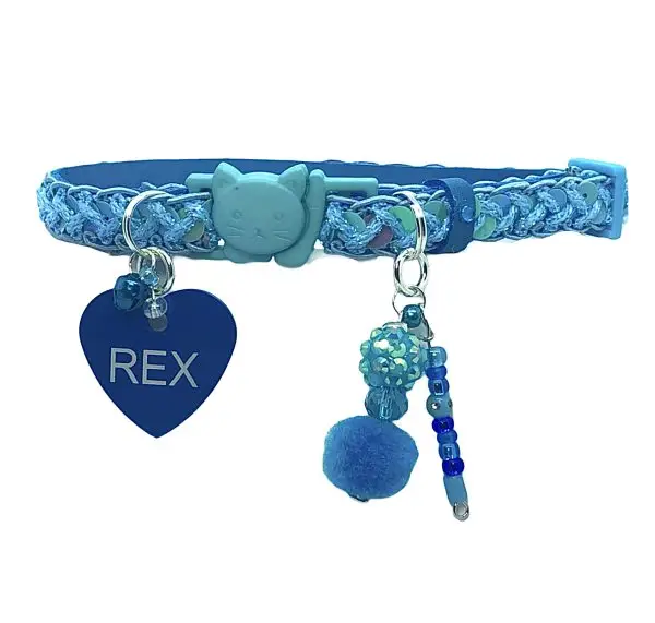 02 Light Blue Sequins Collar