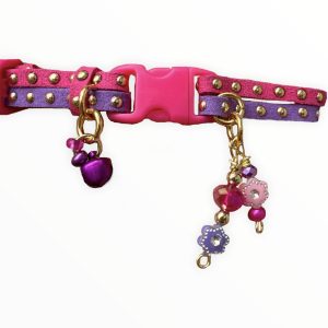 Slim Suede Duo with Gold Studs - Fuchsia / Purple
