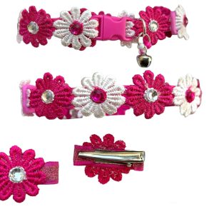 Floral & Stones - Fuchsia & White Flower