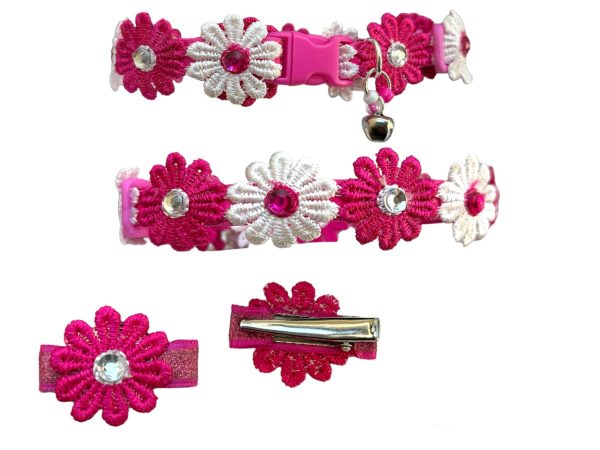 Floral & Stones - Fuchsia & White Flower