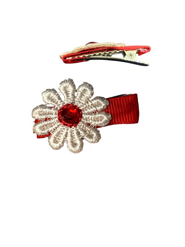 Red Floral Bow