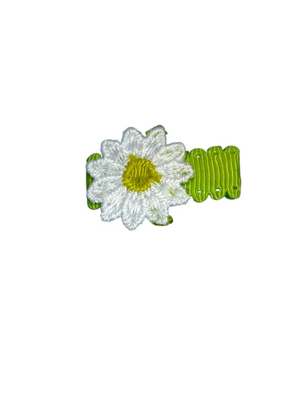 Green Floral Bow