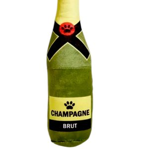Stuffed Green Champagne Bottle