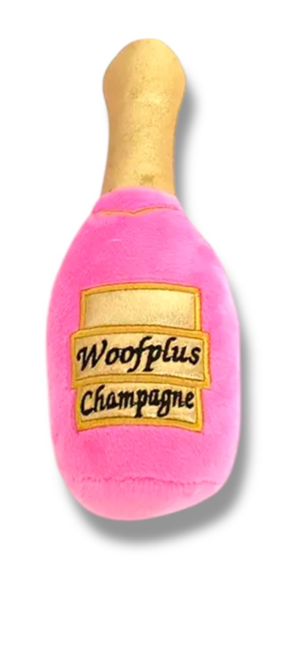Stuffed Fuchsia Champagne Bottle
