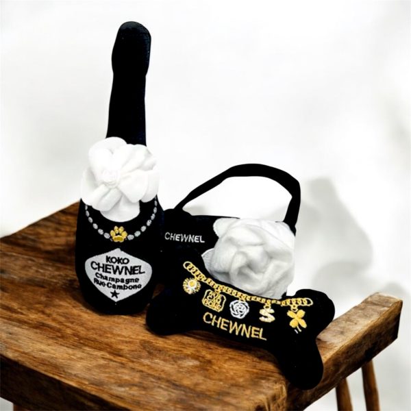 Stuffed Black Champagne Bottle - Image 5