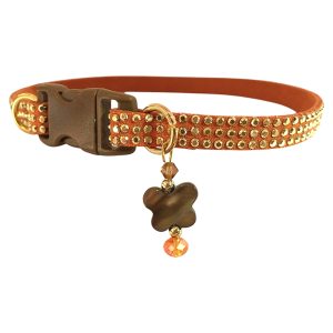 Orange Collar with Gold Inlays